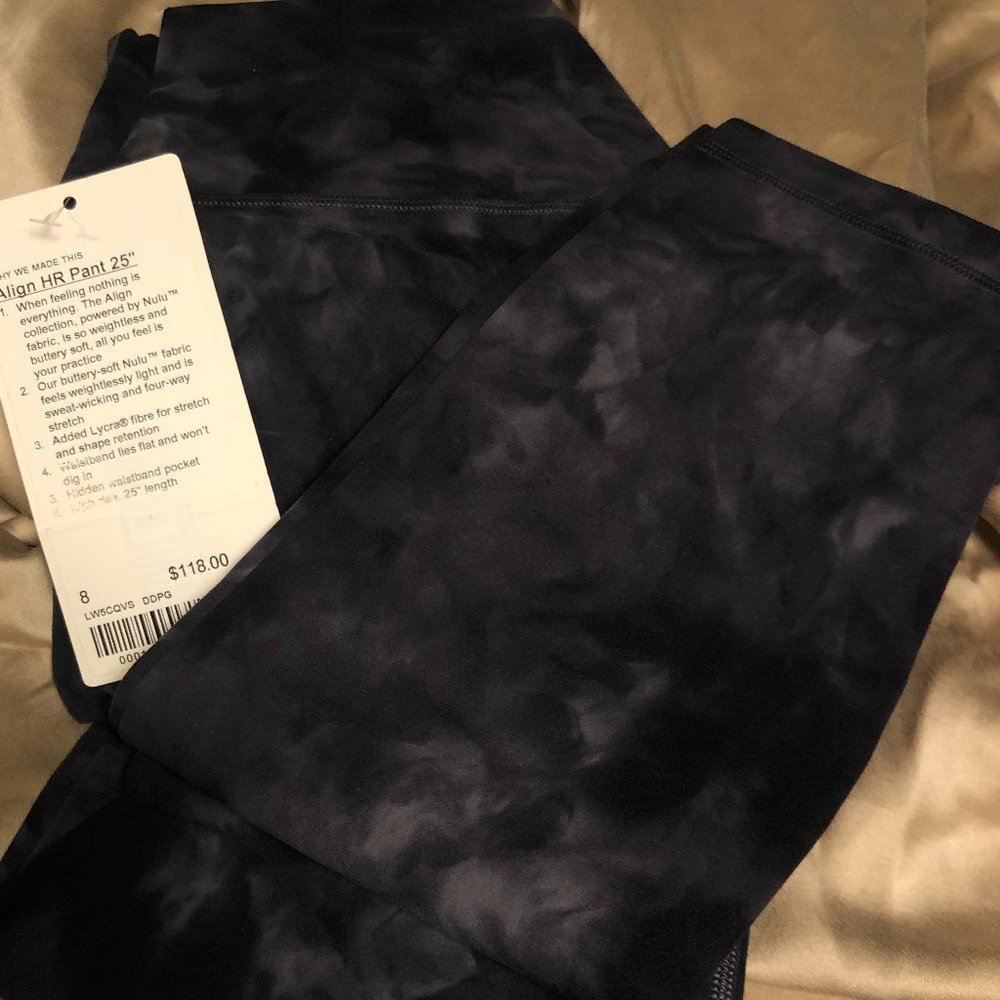 NWT lululemon Align HR Pant 25. Sizes 8 & 12. Diamond Dye Pitch/Graphite Grey - Picture 5 of 10